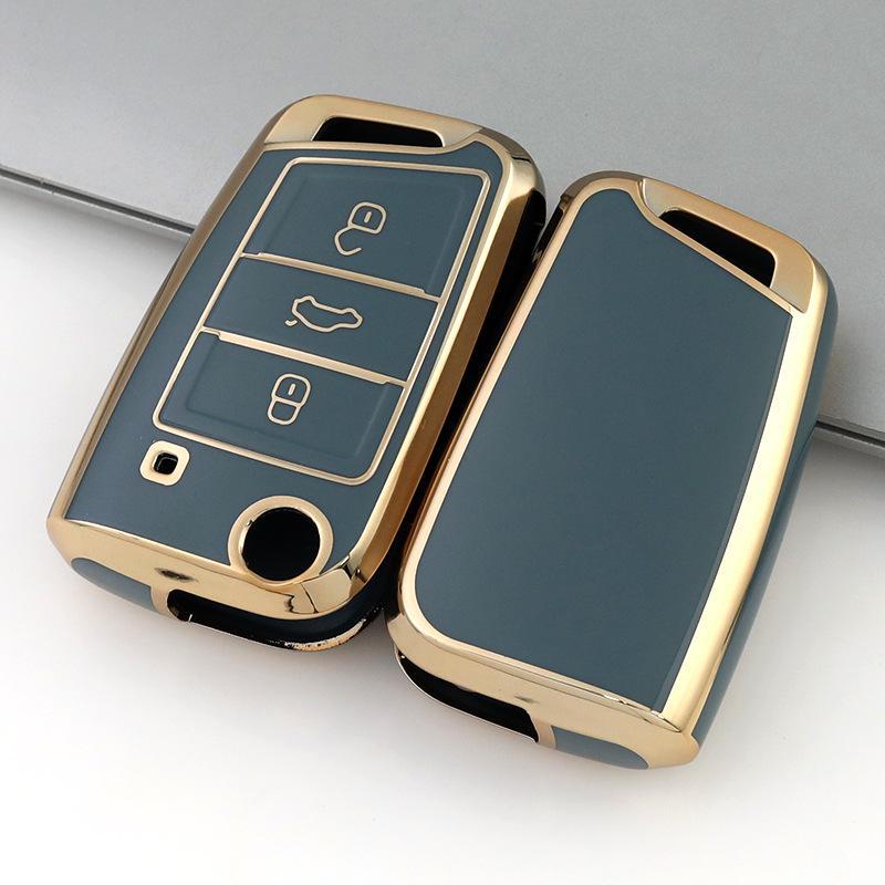 Key Cover for Volkswagen Lavida Plus, Golf, Sagitar, Polo, Jetta. Volkswagen Car Key Shell Buckle Bag.