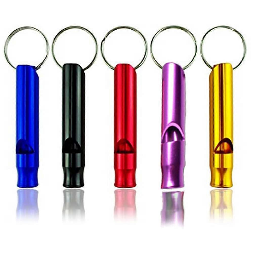5 Pcs Emergency Survival Whistle, Outdoor Survival Whistle, Outdoor Camping Whistle, Aluminum Survival Whistle