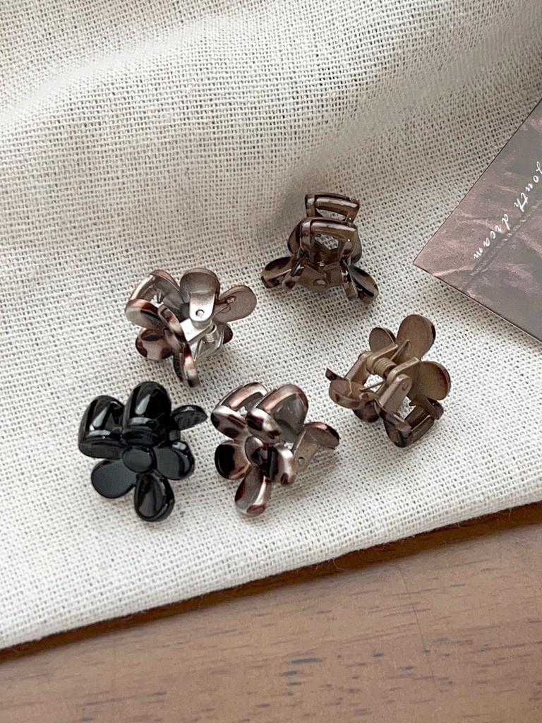 6PCS Tortoise Hair Claw Clips,Non-Slip Small Jaw Clip,Leopard Hair Clamps,Strong Hold Hair Styling Accessories for Women Girls