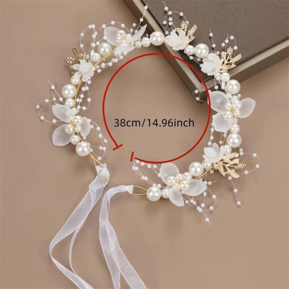 Imitated Pearl Kids Flower Crown Bohemian Head Hoop Cute Head Wreath  Girls Adult Hair accessories