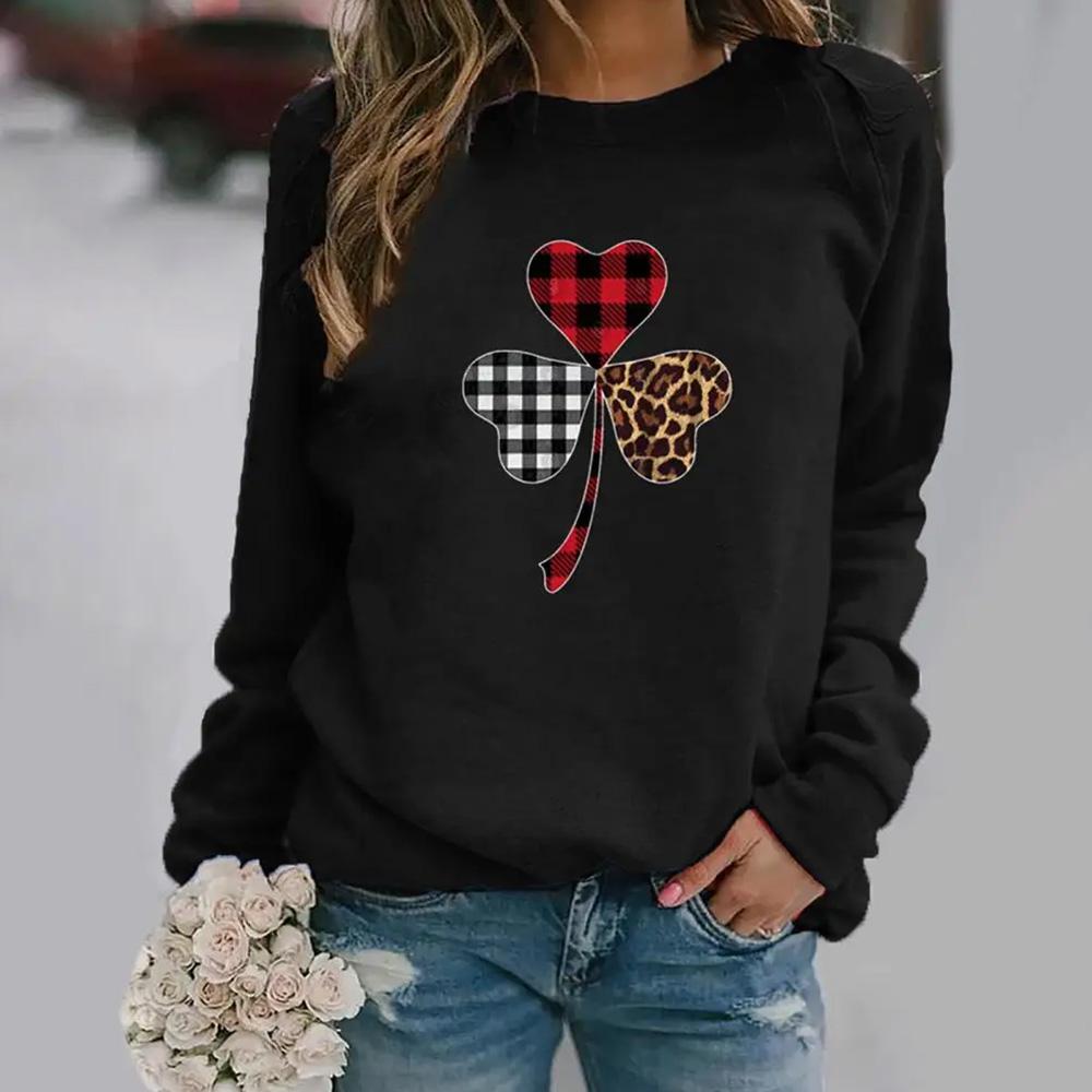 Women's Long Sleeve Tops 3d Cute Printed Black Long Sleeve T-shirts & Blouse Autumn Winter Female Clothing 2024 Women Sweashirts