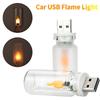 USB LED ночник с пламенем, сенсорное управление, матовое стекло, мерцающая динамическая лампа, световой прибор для создания атмосферы для дома и автомобиля