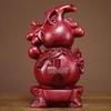 Большой ornament Фу Лу из красного дерева в форме груши - Украшение для гостиной и ручной работы подарок