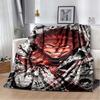 2026 newmodel Jujutsu Kaisen Anime Pattern Flannel Blanket,Multi-purpose Holiday Gift Blanket Warm And Soft Blankets All Seasons
