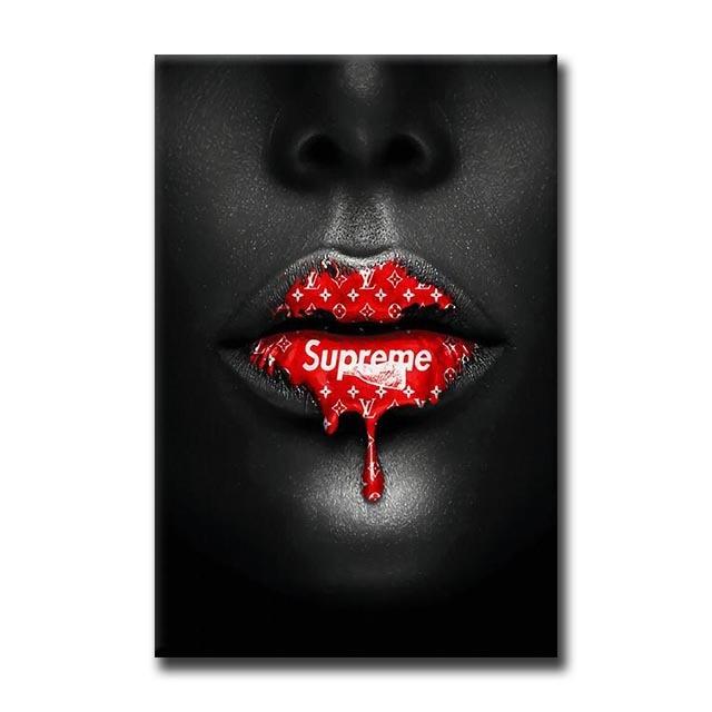 Модные роскошные африканские женщины с сексуальными губами, холст, художественные постеры и принты, картины с деньгами для современного украшения дома, гостиной