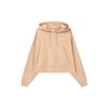 Casual Hooded Cotton Sweatshirt Women Sweatshirt Light-Orange DM6418-200