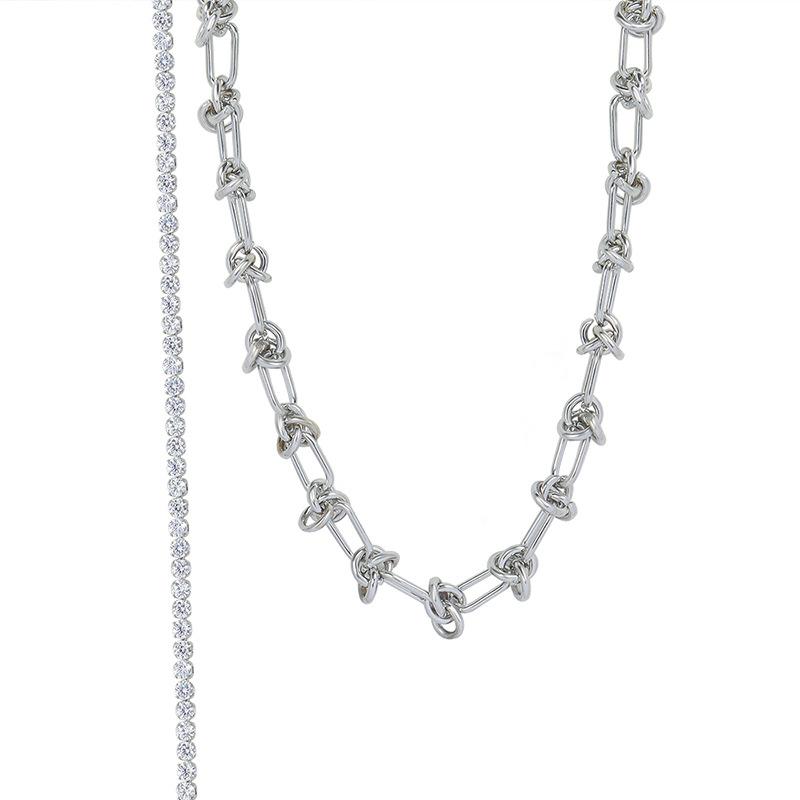 Spice Girls Trend Splicing Chain Tassel Circon ожерелье на шею индивидуальная Cusa Clavicle Chain Accessories P032