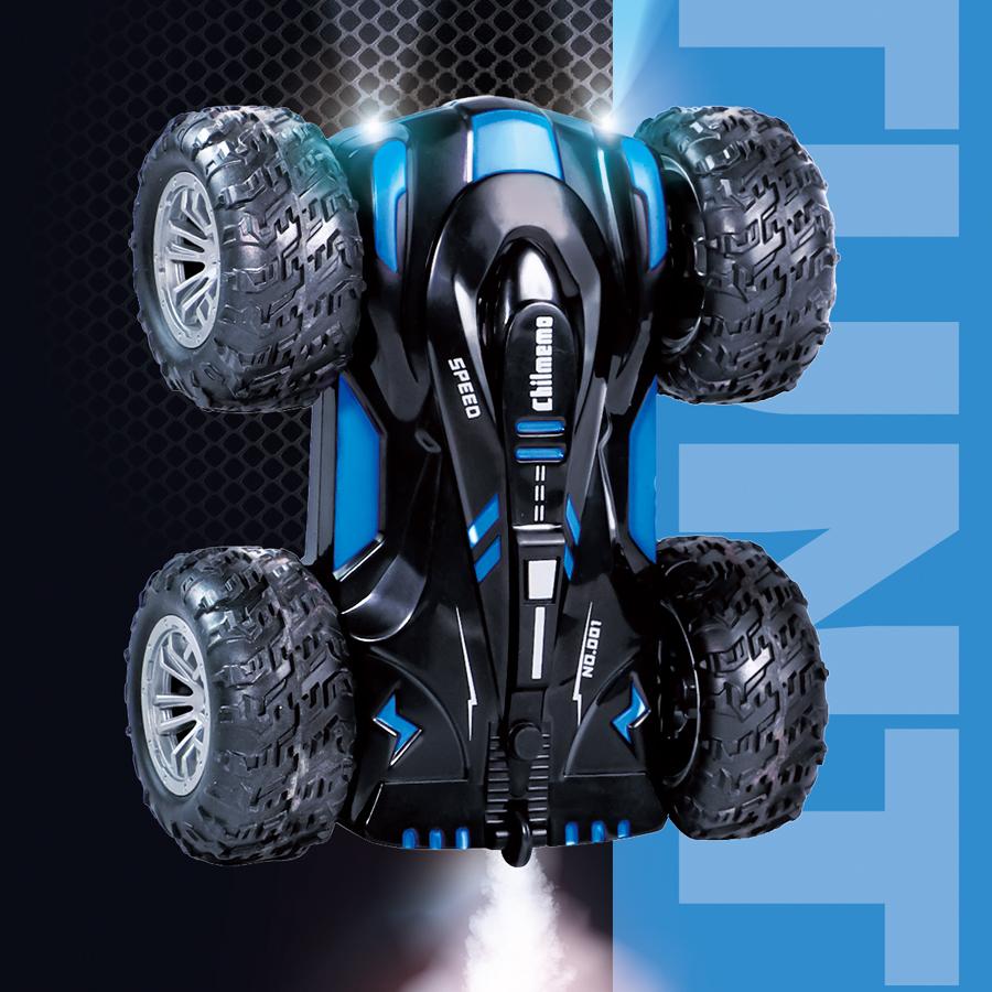 New Double-sided Drift Stunt Four-wheel Drive Car Rolling Rotation Light Sound Effect RC Spray Car 2.4G Off-road Vehicle Children's Toy Gift