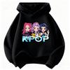 Детское худи K-Pop Demon Hunter для мальчиков и девочек, одежда на осень и зиму, теплое, модное, универсальное детское худи