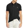 Polo SS25 Хлопковое поло с коротким рукавом и полосатой отделкой Мужские топы 710750897-001
