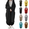 Women's Oversized Hooded Jackets Casual Full Zip Up Hoodies Sweatshirt Long Sleeve Boyfriends Outerwear With Pockets