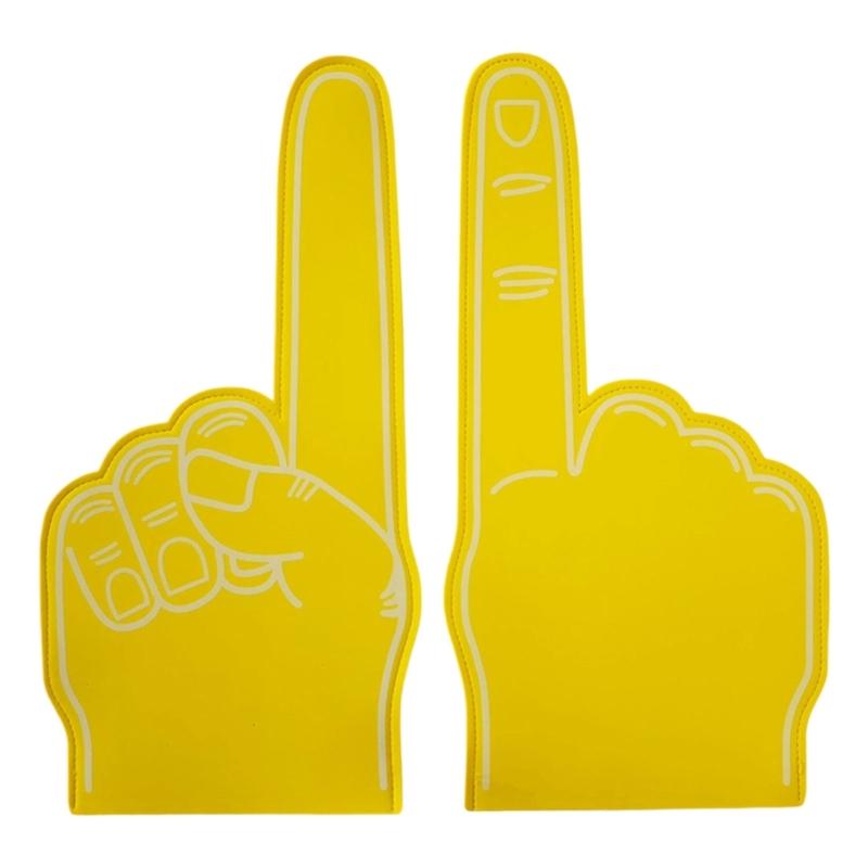 2 Part Oversized Cheer Hand Gloves Showy Foam Fingers For Stadium Event And Concert Festivities