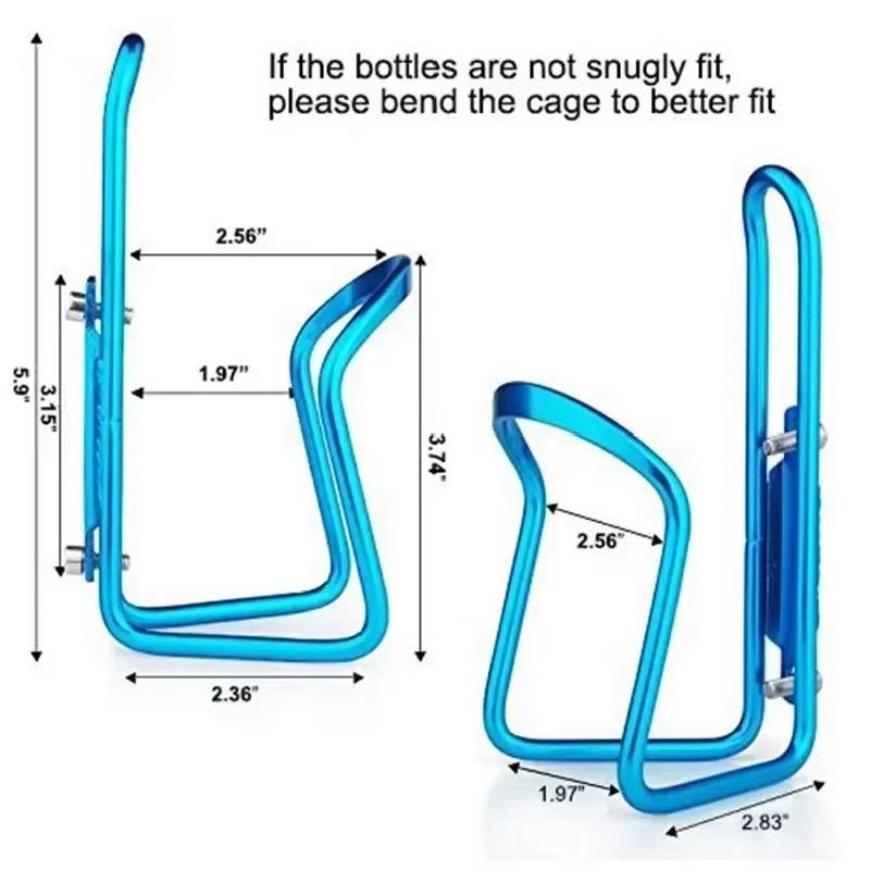 1Pc/Set Aluminum Alloy Bicycle Bottle Holder Classic Lightweight Drink Cage Cycling Mountain Bike Accessories Standard Mount 6