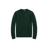Polo FW23 Однотонный вязаный свитер с вышитым логотипом, мужской свитер зеленого цвета MNPOSWE16821639-300