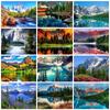 5D DIY Алмазная картина Горный вышивка крестиком Пейзаж Полный круглый Стразы Вышивка Мозаика Полный макет Домашний декор