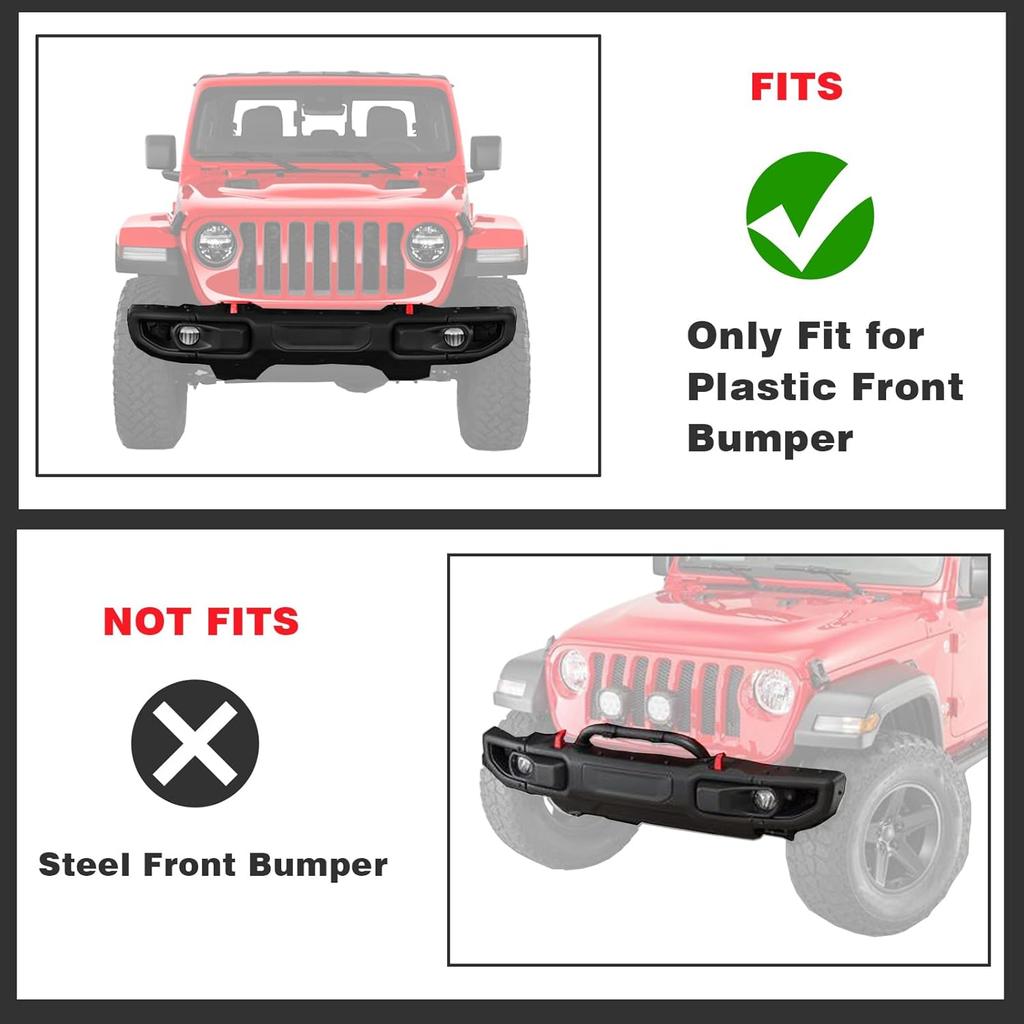 Replacement For Front Bumper License Plate Frame Bracket 2018-2024 Jeep Wrangler JL Gladiator JT ONLY For Plastic Bumper 68293738AA CH1068167