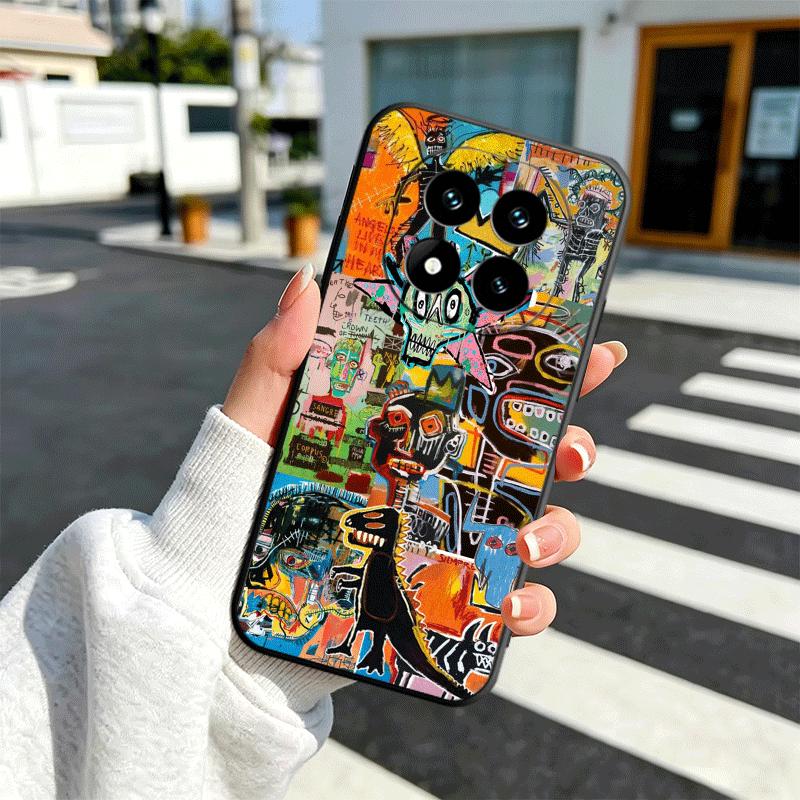 Graffiti Fashion Art Soft Phone Case for Xiaomi Redmi Note 12 13 14 15 Pro Plus 11 12S 11S 11T 10 4G Black Cover Back Shell
