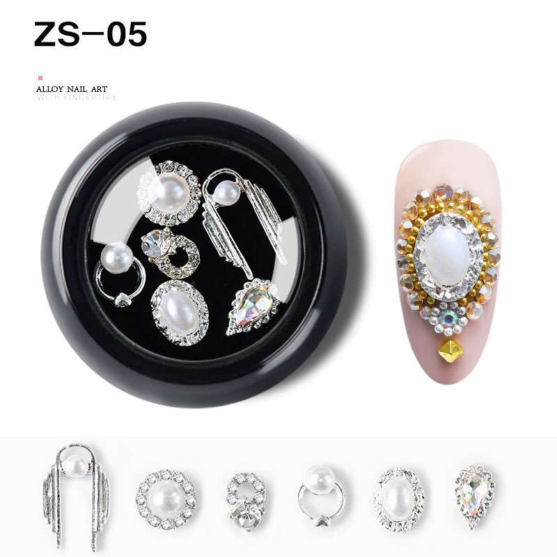 6 шт./кор., ювелирные изделия из нестандартного сплава для дизайна ногтей, сделай сам, украшения для ногтей, подвески, бант со стразами, 24 типа, бриллианты, смешанный дизайн, аксессуары для ногтей