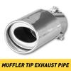 Car Pipe Rear Exhaust Tip Throat Tail Stainless Muffler Round Steel Accessories