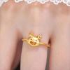 Joyful Gold Rabbit Ring With Cute Design Adjustable Size Perfect For Womens Jewelry