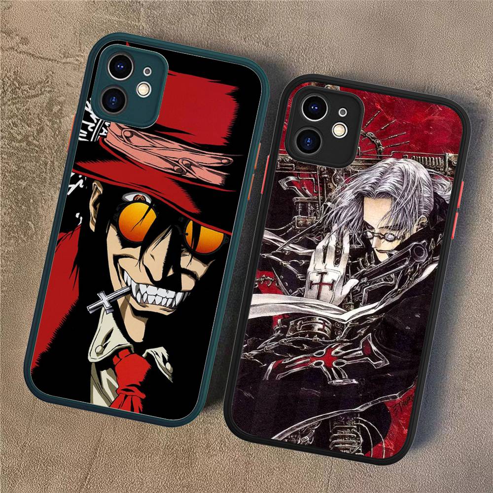 Чехол для телефона Hellsing в стиле аниме ужасов для iPhone 16 15 14 11 12 13 Pro Max Plus 12 XS Max Задняя крышка Матовый чехол