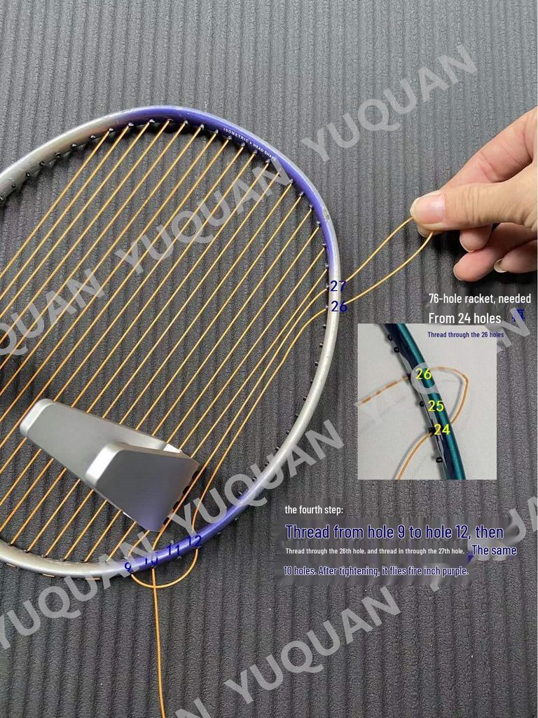 Набор инструментов для самостоятельной натяжки струн и фиксации бадминтонных ракеток