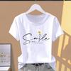 (Asian Size) Graphic Tee T Clothing Casual Letter Flower Lovely 90s Fashion Print Female Casual  Women's Top Lady Short Sleeve T-shirt