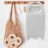 Portable Home Plastic Washboard with Soap Holder Off-White Model A