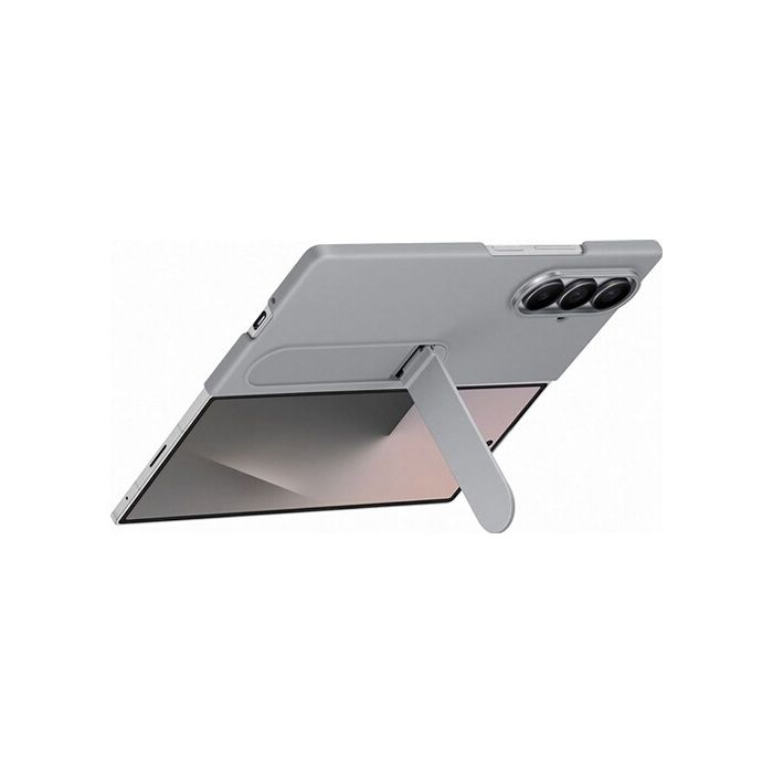 Чехол и чехол для мобильного телефона Samsung Комплект силиконовый с подставкой Серый и пленка для Galaxy Z Fold 7