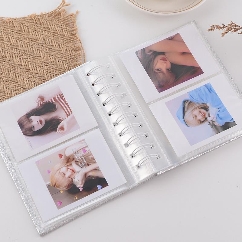Блестящая катушка, мини-альбом Polaroid Po, 3-дюймовый альбом Po, прозрачная внутренняя страница, альбом Po Po, альбом для карточек
