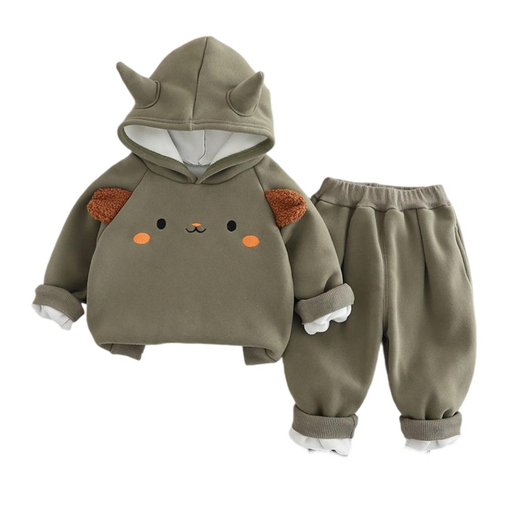 Kids Casual Long-Sleeve Set, Comfortable Daily Wear Outfits