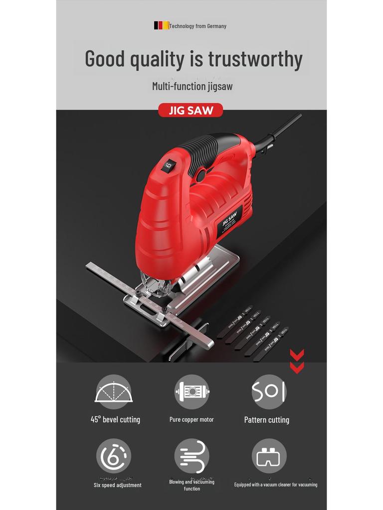 Портативная многофункциональная электрическая криволинейная пила типа 55 для деревообработки и бытового использования