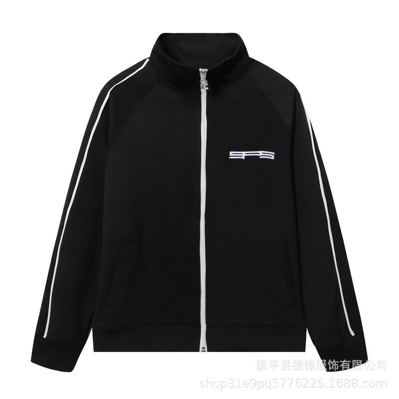 Осенне-зимний унисекс повседневный костюм из куртки и брюк с вышивкой букв