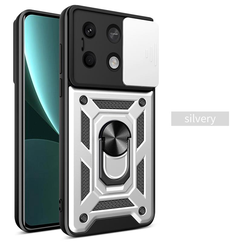 Чехол Armor для Xiaomi Poco X6 Pro C65 C40 M6 M5 F6 F5 X5 X4 F4 GT, защита объектива с кольцом, магнитный держатель, бизнес-чехол с полной защитой
