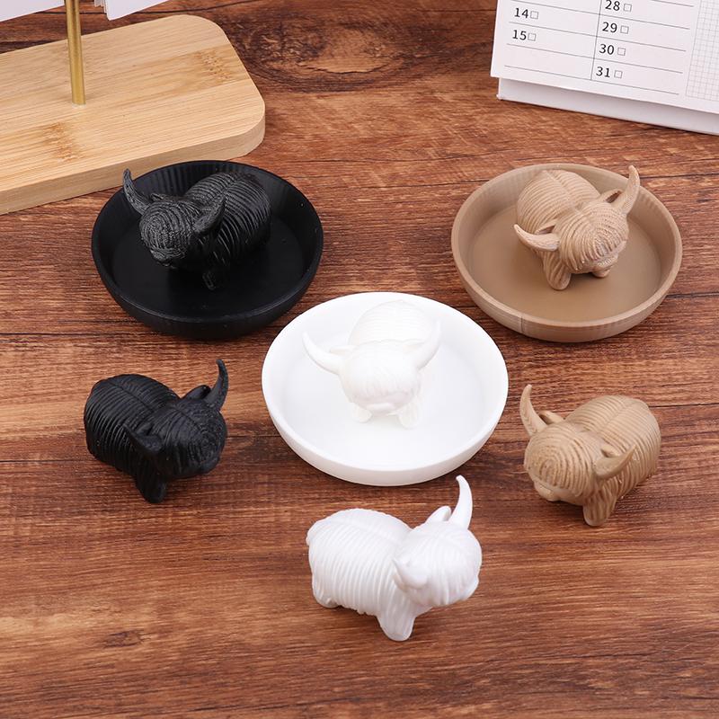 Держатель для сережек в виде коровы Хайленд, ювелирная подставка, украшение для домашнего офиса, украшения для рабочего стола, подарки