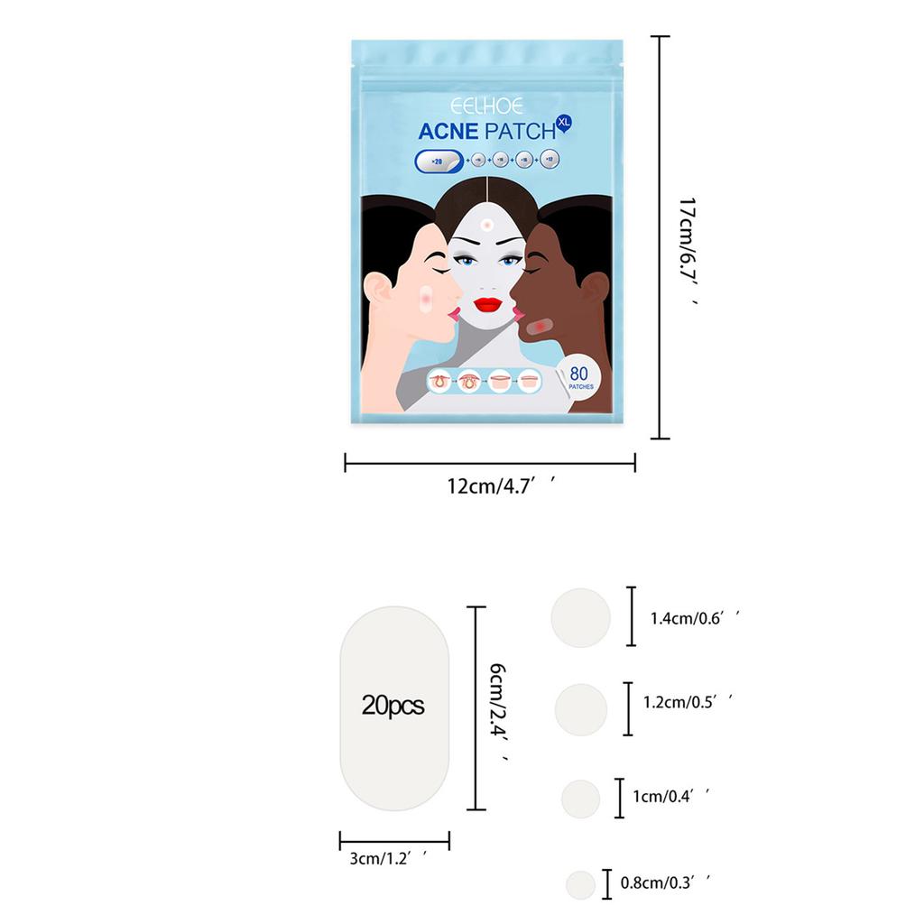 80 шт./компл. пластыри от прыщей с маслом чайного дерева, покрытие от шрамов от прыщей, ультратонкие пластыри от прыщей, невидимые пятна от прыщей, уход за лицом
