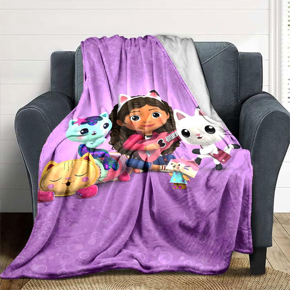 Gabby's Dollhouse Blanket Ultra-Soft Suitable for Office Chair Picnics Sofa Four Seasons Multipurpose Digital Print Birthday Christmas Gift Blanket