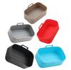 1pcs Air Fryer Silicone Tray Rectangle Oven Baking Tray Basket Reusable Liner Insert Dish for Ninja Foodi Pan Accessories