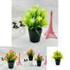 Small Orchid Plant Faux Greenery Plastic Potting Decor For Home And Office Use