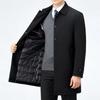 Мужской пуховик в стиле business casual с лацканами, легкий, на пуху белой утки, пуховик для мужчин среднего возраста, зимняя одежда для папы
