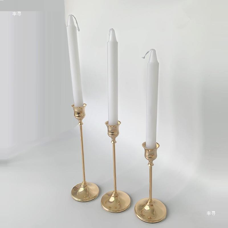 Европейский золотой кованый подсвечник - Роскошный романтический декор для ужина при свечах