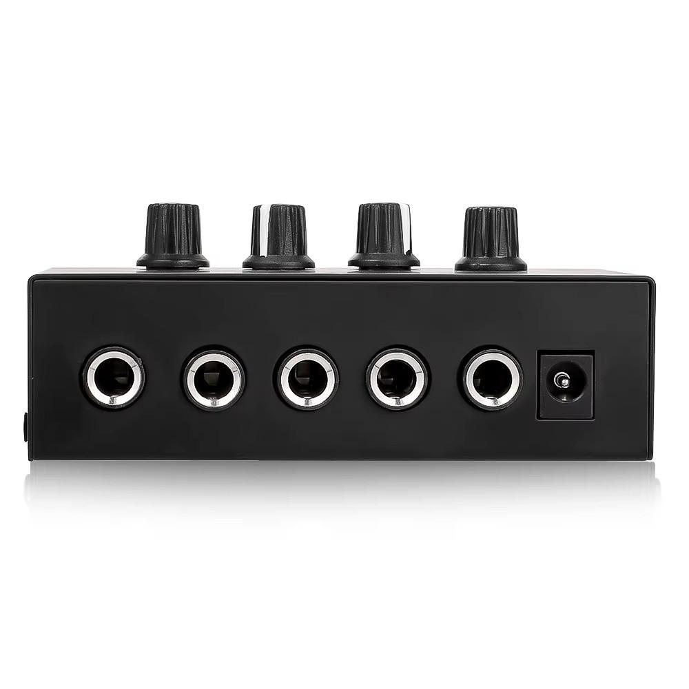 4 Channels HA400 Ultra-Compact Audio Amplifier 1 Input Mini Headphone Amplifier Headset Amplifier