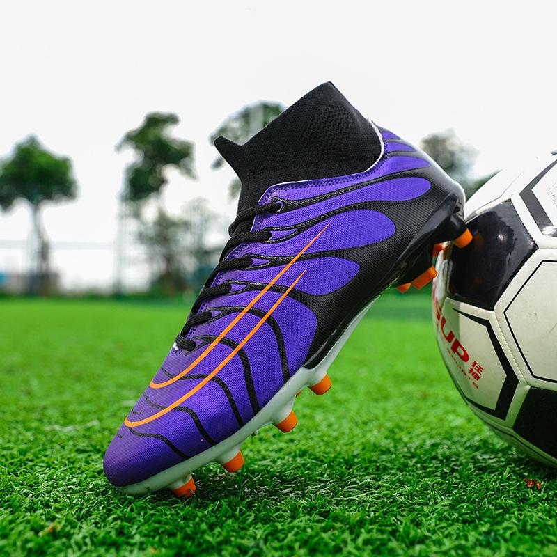 Футбольные бутсы большого размера AG длинные шипы TF шипы для газона мальчики и подростки тренировочные кроссовки