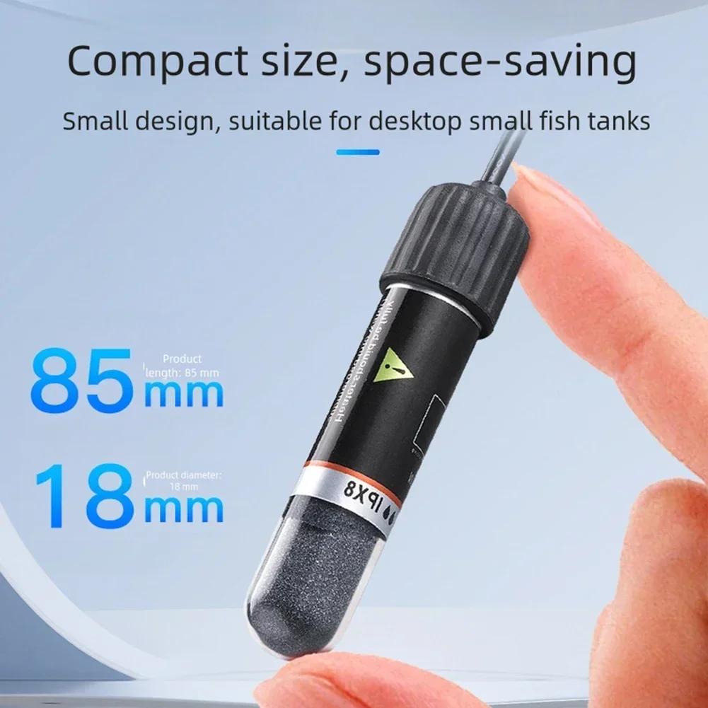 USB Power Heater Small Aquarium Heater Quartz Glass Material 10W Power Consumption Compact Fish Tank Heating Solution