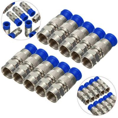 10X Rg6 F компрессионный разъем коаксиальный кабель коаксиальный фитинг набор инструментов для компрессии