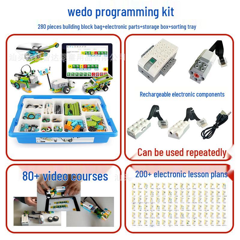 Программируемый робот LEGO-совместимый Wedo 2.0, обучающий набор для Scratch 3.0