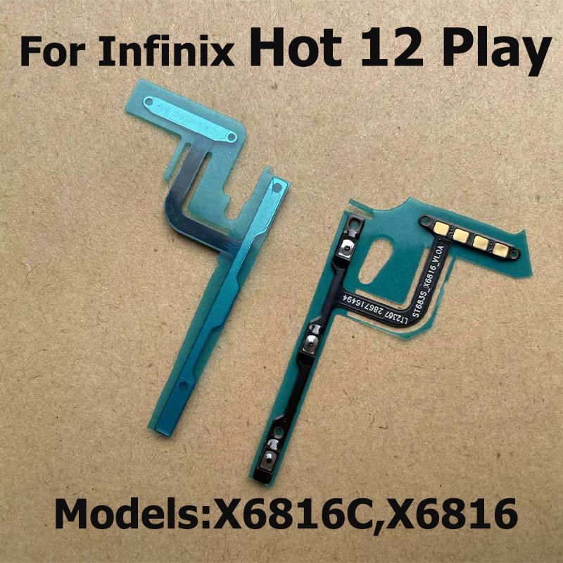 Новый для Infinix Hot 12 Play Кнопка включения/выключения Громкости Разъем Шлейф Hot 12i 12 Pro X6816 X665B X665 X6817