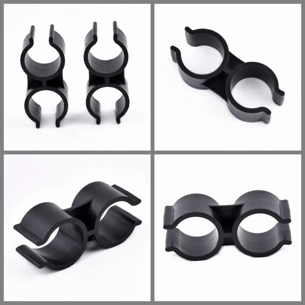 6pcs Universal 20/25mm PVC Pipe Clamp Agricultural Irrigation Garden Tool Pipe Clamp Double U Type Water Pipe Support