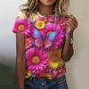 Summer Women 3D Printed T-shirt Fashion Colorful Butterfly Tops Tees Female Short Sleeve Clothing Casual Casual Stylish Outfit