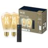 Starter Kit 2 Connected Edison White Dimmable Bulbs E27 50W + Nomadic Remote Control Light Dimmer